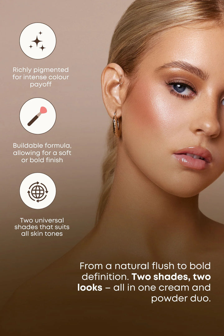 Make Me Blush Cream & Powder Duo  - skaistalai