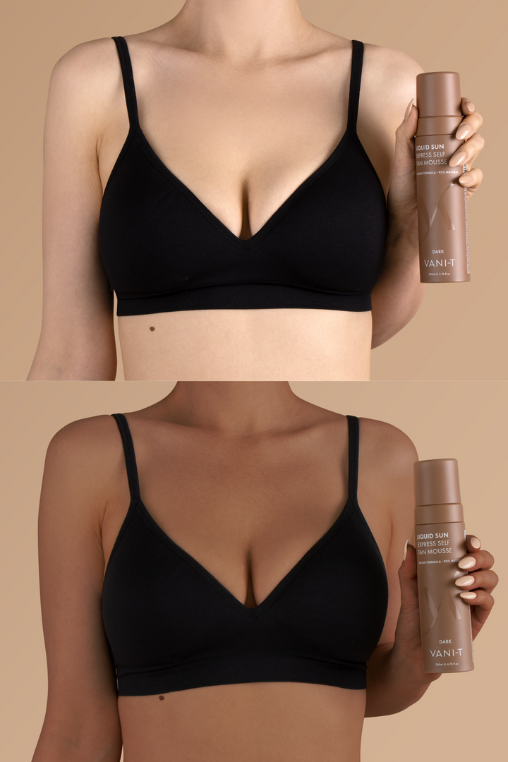 Liquid Sun® Express Self Tan Mousse Dark - savaiminio įdegio putos