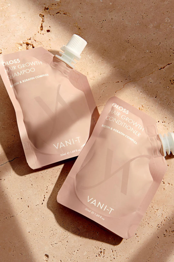 Gloss Hair Growth Shampoo & Conditioner Duo - kelioninis rinkinys