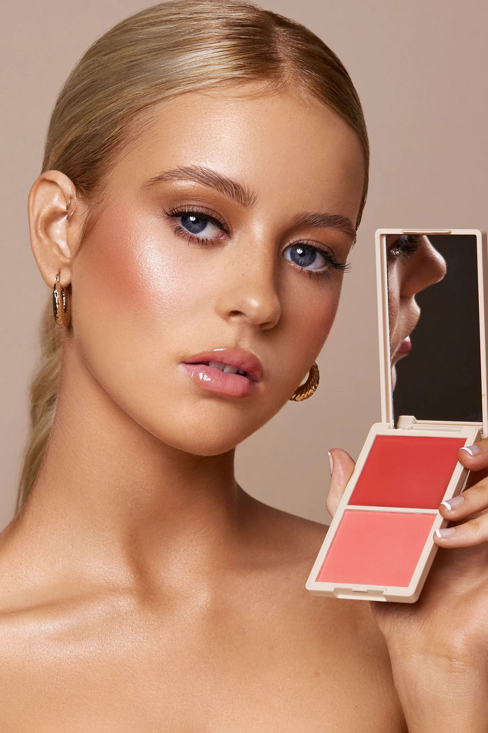 Make Me Blush Cream & Powder Duo  - skaistalai
