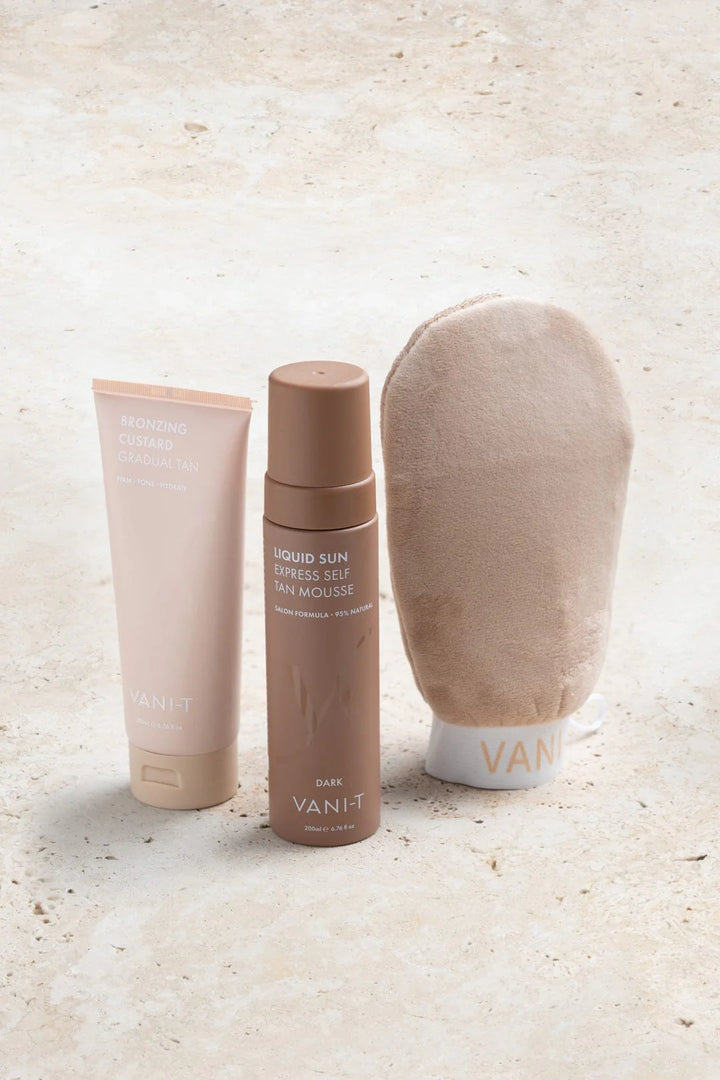 Bronze Essentials Set Dark - savaiminio įdegio rinkinys