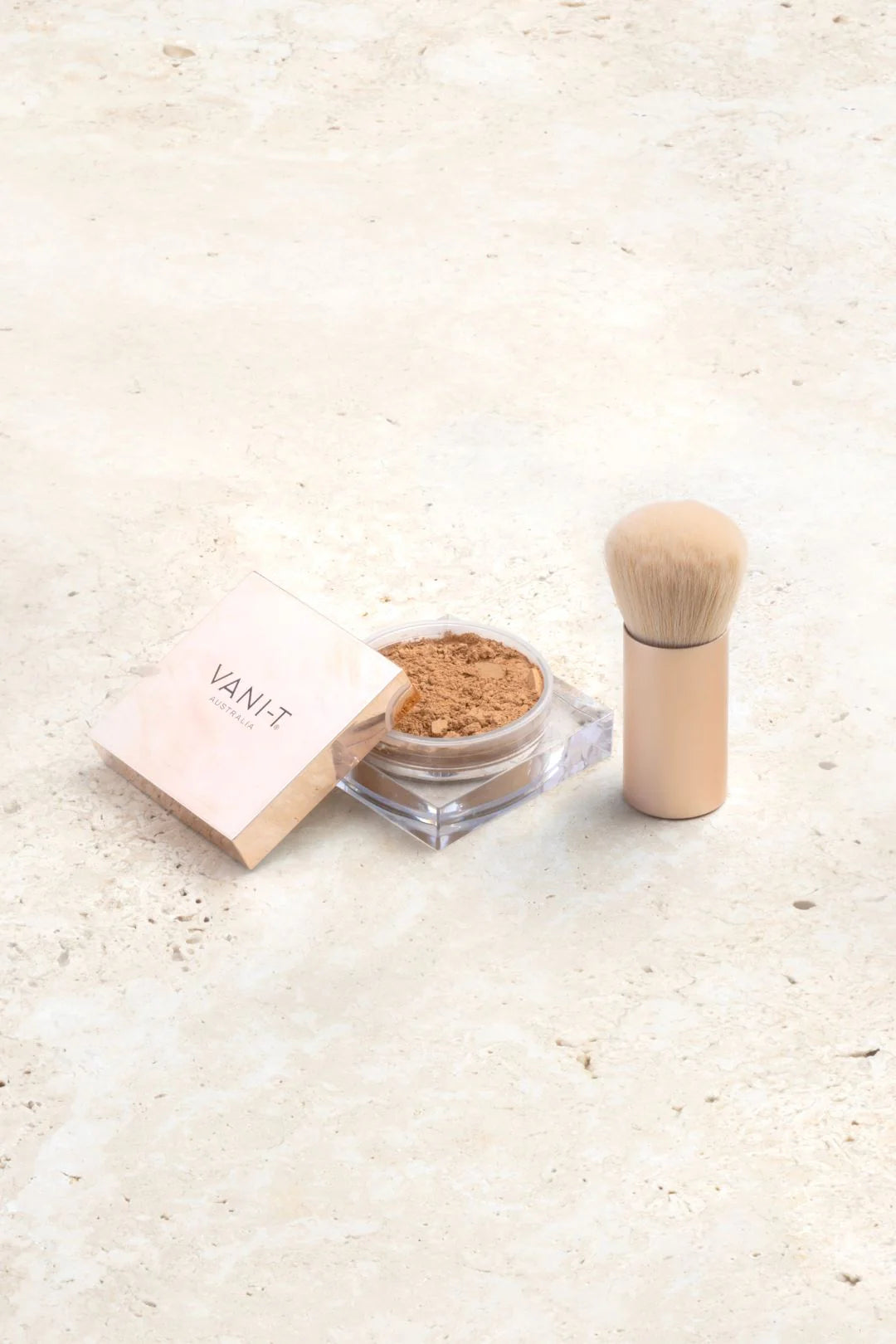Mineralinės pudros + Kabuki šepetėlio rinkinys