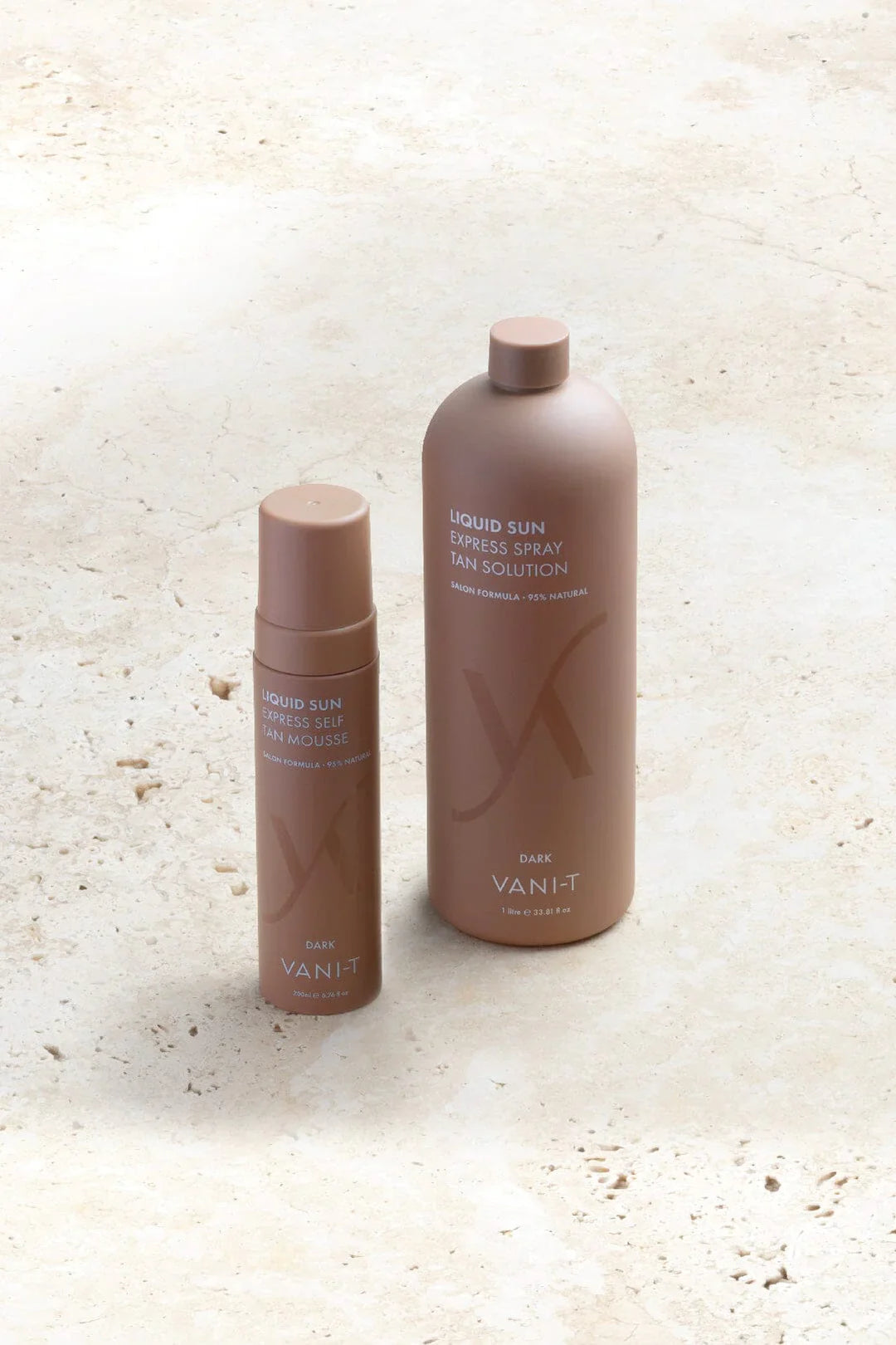 Liquid Sun® Express Self Tan Mousse Dark - savaiminio įdegio putos